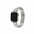 Apple watch med klassisk sølv rem i metal