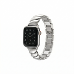 Apple watch med klassisk sølv rem i metal